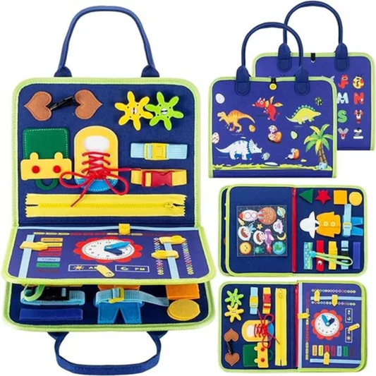 El mundo en sus manitas - Tablero Sensorial Montessori + E-Book: Crianza respetuosa y manejo de la frustración