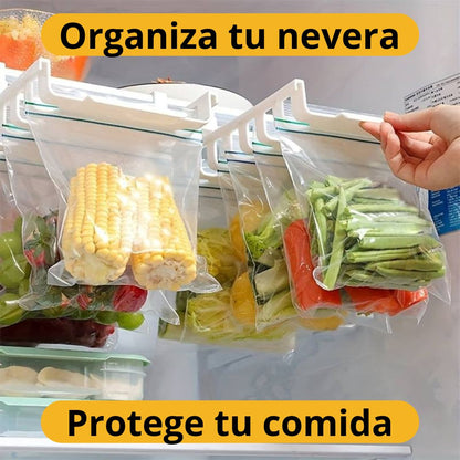 Organizador de Bolsas Ziploc para Nevera y Estantería