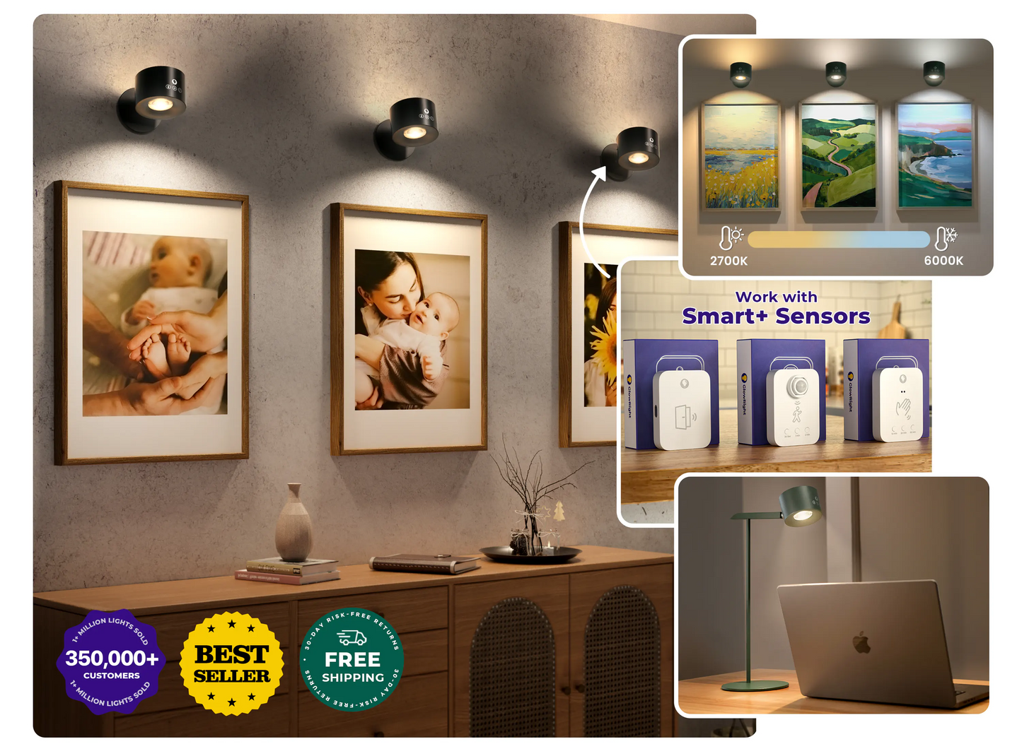 HALO LIGHT GLOW - LUZ ELEGANTE AJUSTABLE MAGNÉTICA